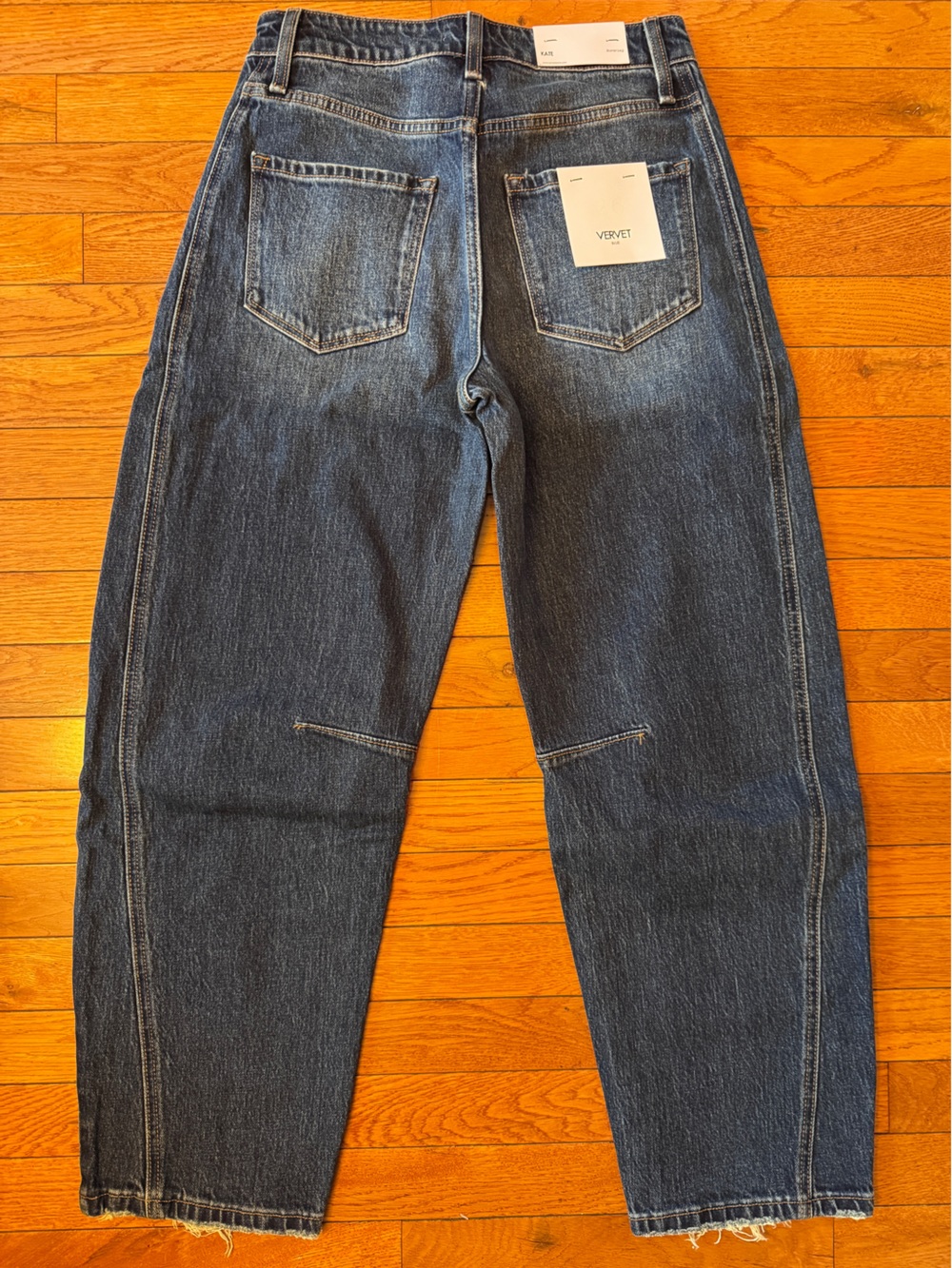 NWT Vervet Barrel Jeans High Rise Dark Wash Jadeite - Picture 6 of 6